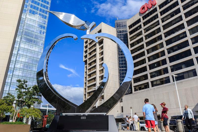General images as the Chick-fil-A Peach Bowl's unveils a peach sculpture on Friday, September 1, 2017, in Atlanta. The peach commemorates The Bowl's 50th Anniversary (Paul Abell via Abell Images)