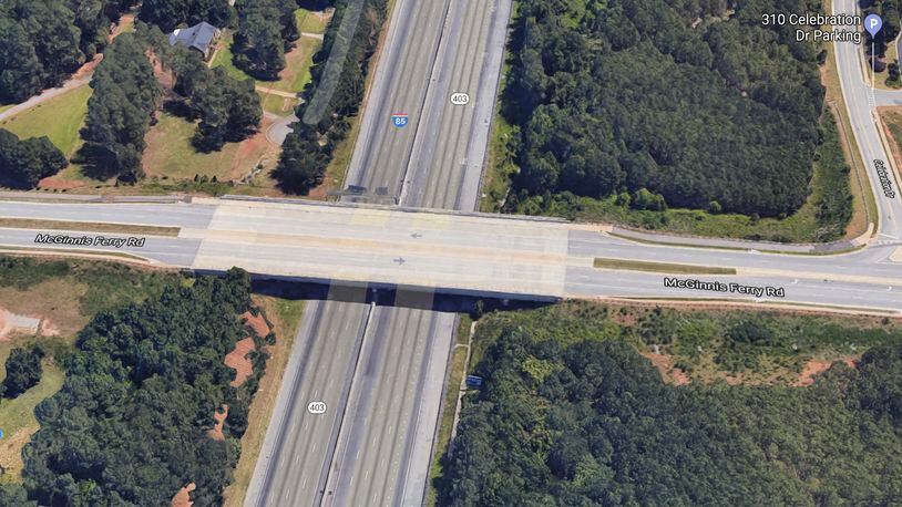 Gwinnett Commissioners have awarded a design contract for a new interchange at I-85 and McGinnis Ferry Road. Google Maps