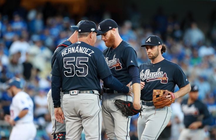 Photos: Braves fall behind Dodgers in playoffs opener