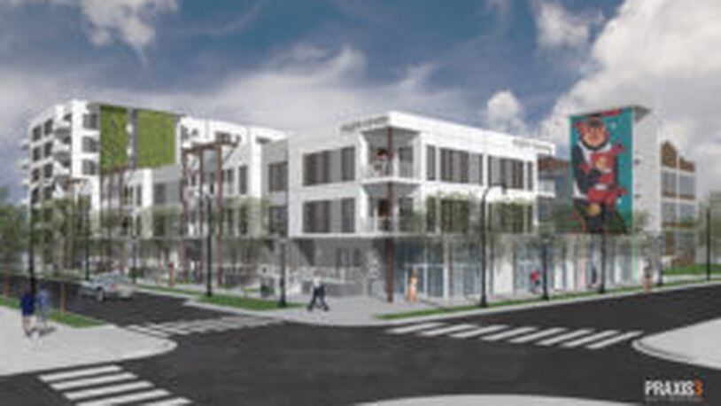 Renderings of the Madison Reynoldstown affordable housing development at Chester Avenue SE and Memorial Drive SE. CONTRIBUTED