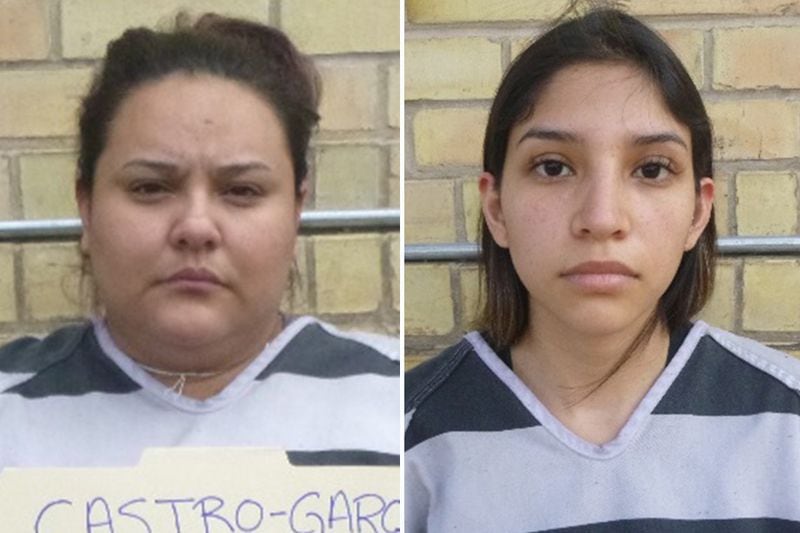 Ana Isabel Castro-Garcia, 31, (left) and Brenda Stephany Mata, 20, were arrested separately and charged with violation of emergency management plans and are being held at the Webb County Jail on $500 bond, respectively, according to news reports.