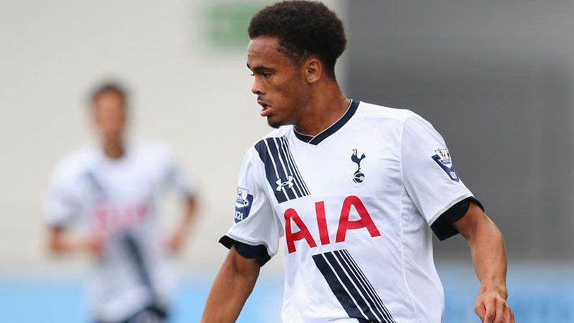 Anton Walkes, shown here playing for Tottenham Hotspur.
