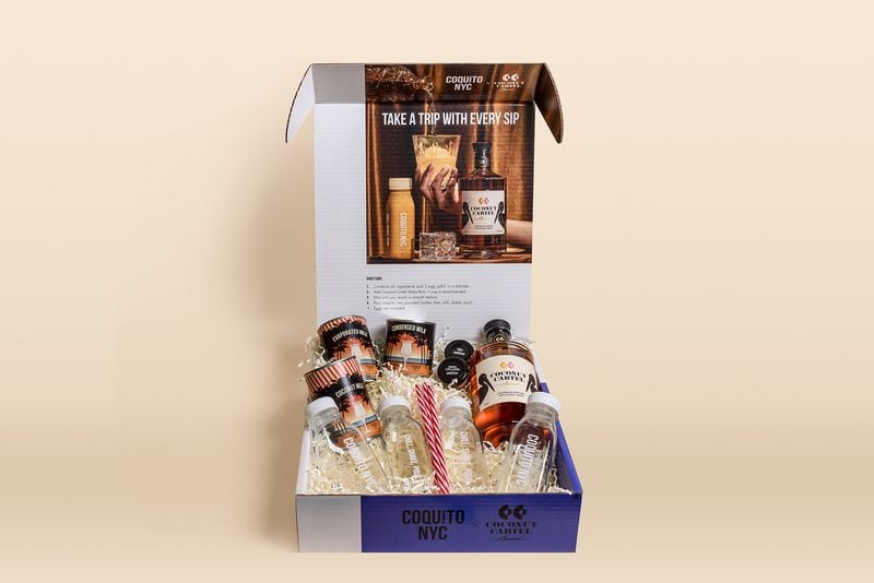 Coconut Cartel will send you a kit of everything you need to make a coquito, a traditional coconut eggnog.  Courtesy of Coconut Cartel