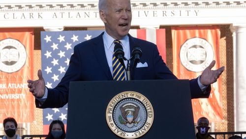 An Atlanta Journal-Constitution poll in January found that 60% of Black votes approved of President Joe Biden's job performance, down about 20 points from a similar poll in May. Ben Gray for the Atlanta Journal-Constitution