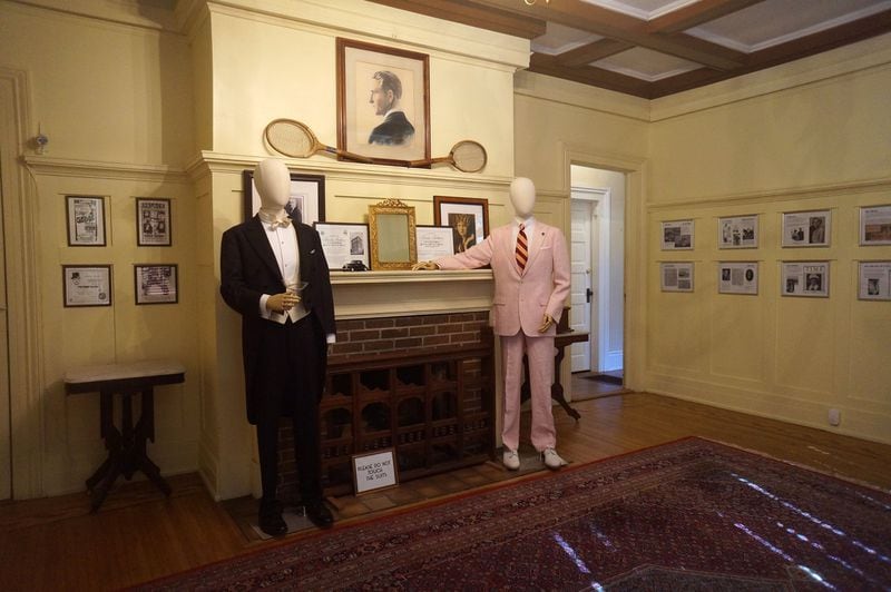 Suits from the 2013 Baz Luhrmann-Leonardo DiCaprio version of “The Great Gatsby” are on display at the Scott and Zelda Fitzgerald Museum in Montgomery, Ala. CONTRIBUTED BY THE SCOTT AND ZELDA FITZGERALD MUSEUM