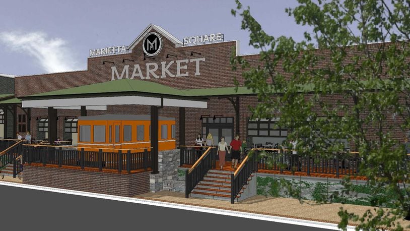 Here's an updated look at the 18,000-square-foot food hall a group of developers want to bring to Marietta.