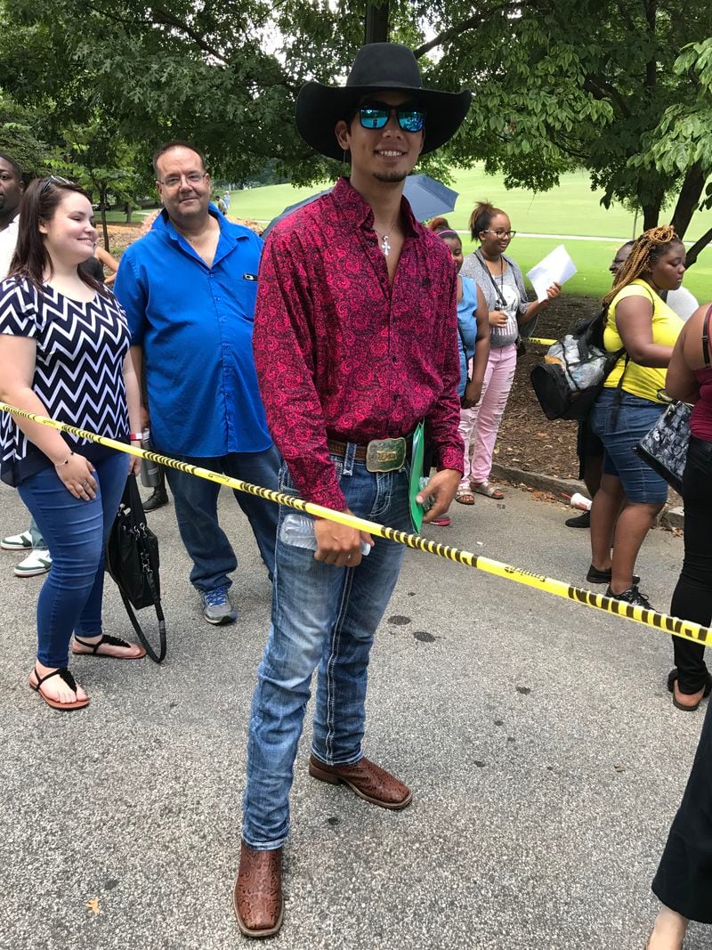  Obed Sinaloa of Dalton dressed uniquely and planned to sing country though he wasn't sure exactly what at that point. CREDIT: Rodney Ho/rho@ajc.com
