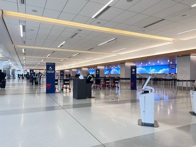 Delta's main check-in lobby at New York's LaGuardia Airport