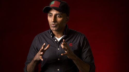 Celebrity Chef Marcus Samuelsson, of Red Rooster Harlem, on Nov. 3, 2016 at the Los Angeles Times studio. (Ricardo DeAratanha/Los Angeles Times/TNS)