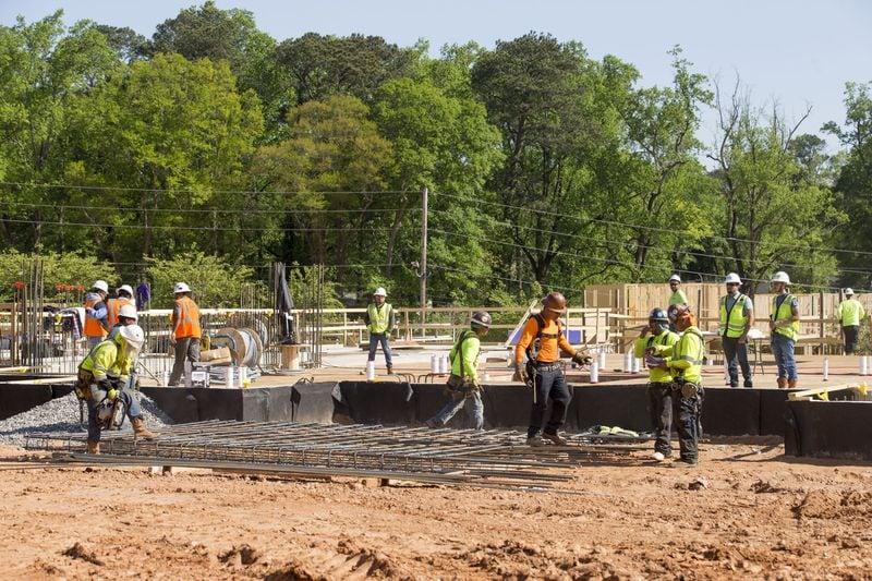 04/18/2018 — Atlanta, GA - Construction continues at Peachtree Hills Place, a 55+ living community in the Peachtree Hills Atlanta neighborhood. ALYSSA POINTER/ALYSSA.POINTER@AJC.COM