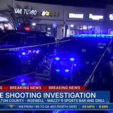 No officers were injured during the shooting at Mazzy’s Sports Bar and Grill along Alpharetta Highway.