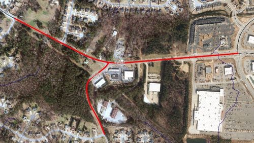 Gwinnett will widen a section of Hamilton Mill Road and realign Pucketts Mill Road in Buford. Courtesy GDOT