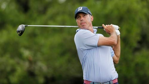 Matt Kuchar does his thing off the tee last week at the Valero Texas Open, where he posted another top 10 (T-7). (Photo by Michael Reaves/Getty Images)