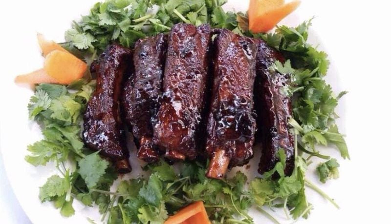 Despite being tough and gamy, Wuxi Ribs are glazed in an irresistibly sticky sauce. CONTRIBUTED BY CELINE LIN