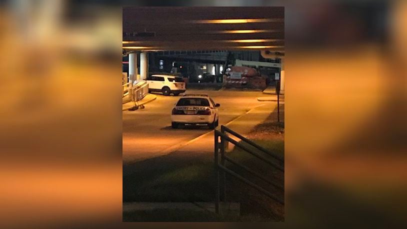 A child was found dead inside a car at an Emory University Hospital parking deck, DeKalb police said. (Credit: Channel 2 Action News)