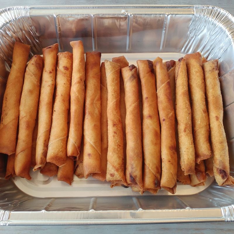 Lumpia, a traditional Filipino spring roll, from Eggrollin'. (Courtesy of Eggrollin')