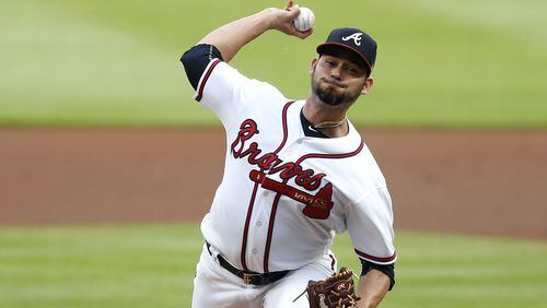 Anibal Sanchez throws a pitch in the first inning during the game against the San Diego Padres at SunTrust Park on June 14, 2018 in Atlanta, Georgia.  (Photo by Mike Zarrilli/Getty Images)