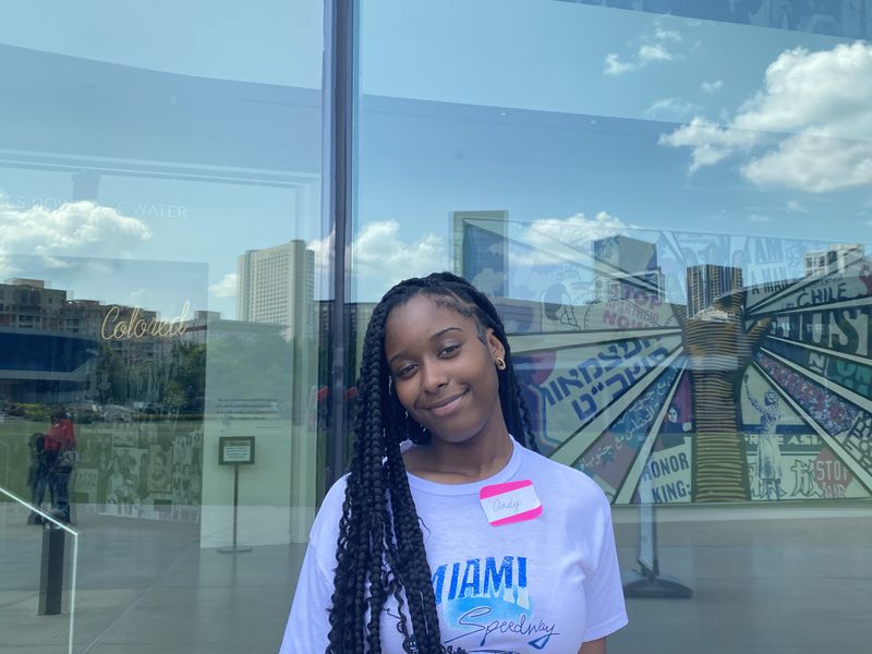 After visiting the National Center for Civil and Human Rights, Andriell Reynolds wished she had learned more about Juneteenth in her classrooms. (Alice Tecotzky/alice.tecotzky@ajc.com)