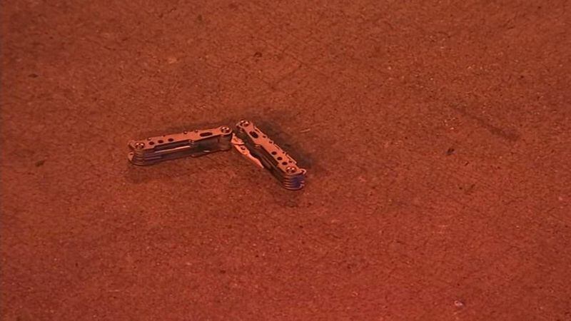 A multipurpose tool found at the scene is believed to be the suspected knife the student carried before being shot by campus police. The tool did not show an extended blade. (Credit: Channel 2 Action News)