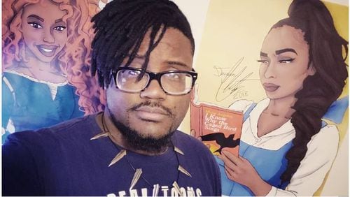 Artist Davian Chester gained national attention for his Juneteenth Google doodle, but he also won Internet fame earlier this year for his re-imagining of Disney princesses, including Belle and Princess Merida.