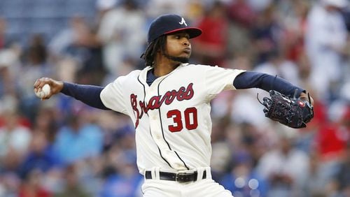 Entering Friday night's series opener against the Cardinals, the Braves' Ervin Santana in all but two starts this season had allowed one or no runs and six or fewer hits in six or more innings.