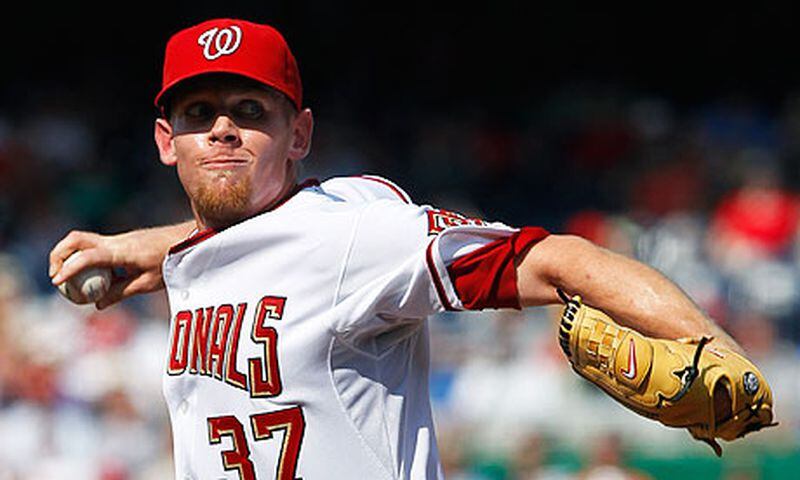 The Braves take a five-game home winning streak into Thursday night's matchup with Nationals pitcher Stephen Strasburg, who is 7-2 with a 1.99 ERA and .173 opponents’ average in his past 13 starts.