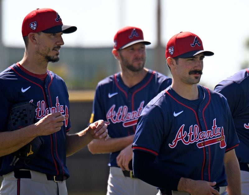Charlie Morton and Chris Sale will join Spencer Strider (right) in Braves' starting pitching rotation.