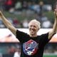 Former NBA star Bill Walton waves to the crowd before throwing the ceremonial first pitch before the Padres game against the Rockies at Petco Park on Thursday, August 8, 2019 in San Diego, California. Walton has died of cancer at age 71. (Hayne Palmour IV/The San Diego Union-Tribune/TNS)