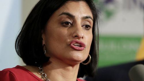 Seema Verma, the administrator of the Centers for Medicare and Medicaid Services, announced Saturday that the Trump administration would freeze federal “risk adjustment” payments that were meant to help stabilize the exchange markets for the Affordable Care Act, also known as Obamacare. She is seen here in 2017. (AP Photo/Julio Cortez)