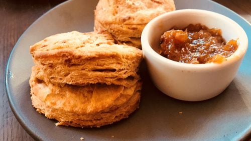 Biscuits with orange marmalade at Bar Mercado / Photo by Ligaya Figueras
