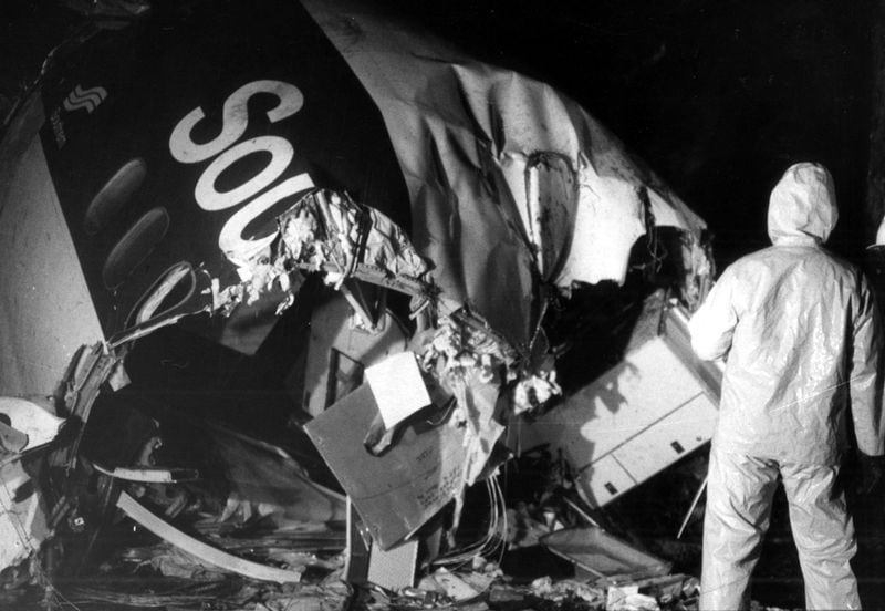 One of the five sections the Southern Airways Flight 242 aircraft was broken into after the 1977 crash.