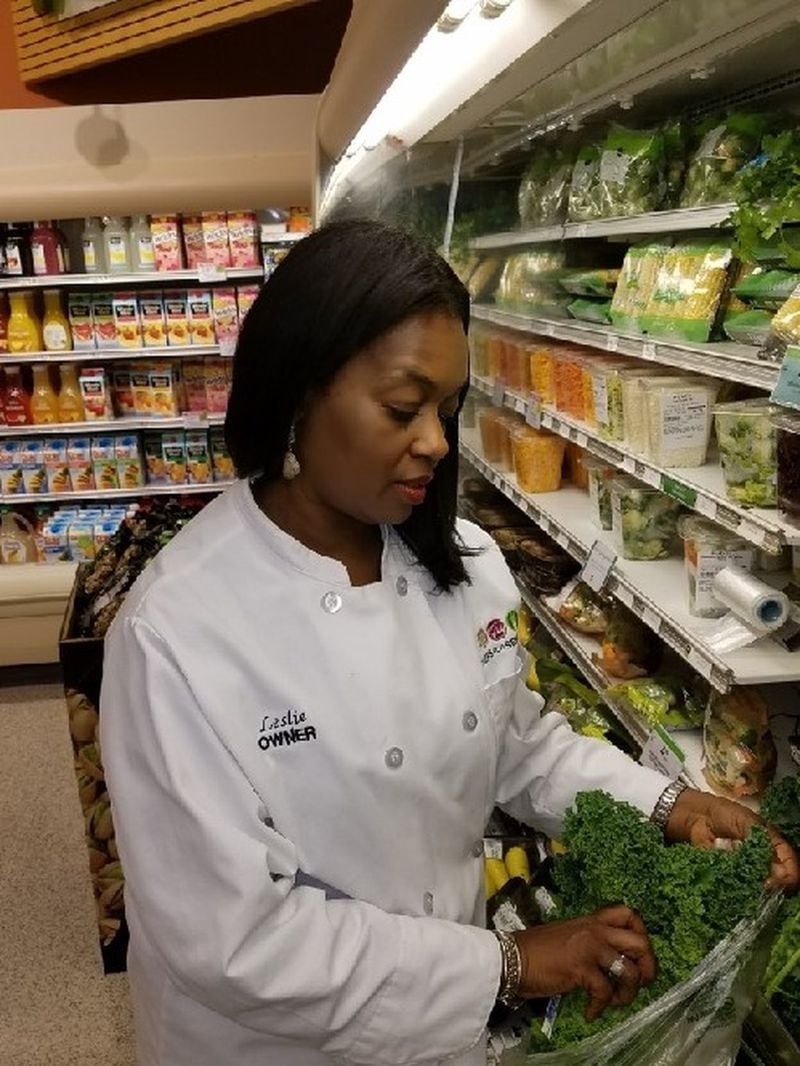 Leslie Chapman of Chefs for Seniors shops for the produce needed to prepare meals that day for Dolores Lane. The cost of the groceries for Chef for Seniors meals is separate from the fee for the preparation of the meals. Photo: Chefs for Seniors