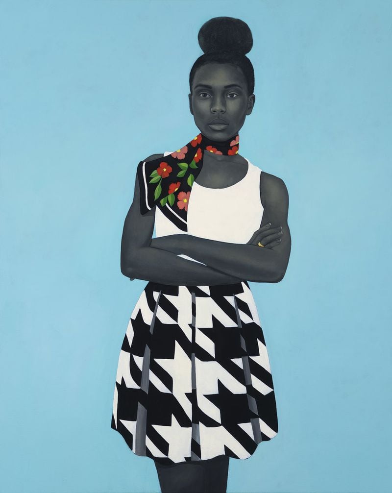 This portrait, titled “A Clear Unspoken Granted Magic,” is by Amy Sherald, winner of the 2018 Driskell Prize. Sherald, a Georgia native, is known for her distinctive works featuring African-Americans. CONTRIBUTED BY HIGH MUSEUM