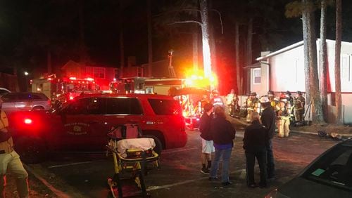 A fire in DeKalb County displaced four families on Tuesday night.