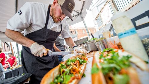 Over 60 restaurants will offer delectable food and drink samples during the Annual Taste of Alpharetta. Photo credit: Alpharetta Convention & Visitors Bureau.