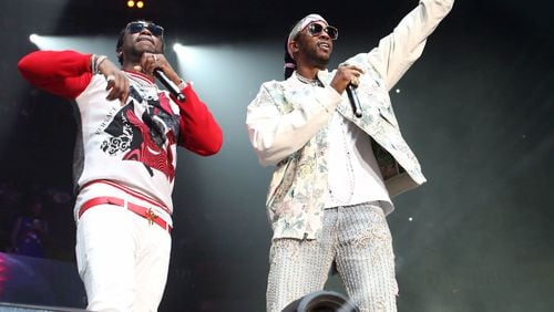 Gucci Mane and 2 Chainz share the stage at the Hot 107.9 annual Birthday Bash Atlanta on Saturday, June 17, 2017 at Philips Arena. The hip-hop concert featured Nicki Minaj, Lil Wayne, Migos, Lil Yachty, LeCrae, Fat Joe and many other guests. Robb Cohen Photography & Video /RobbsPhotos.com