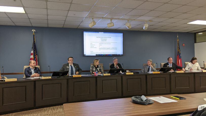 State Charter School Commission members considered nine charter renewals at the agency's Atlanta headquarters on Feb. 26, 2020. TY TAGAMI / AJC