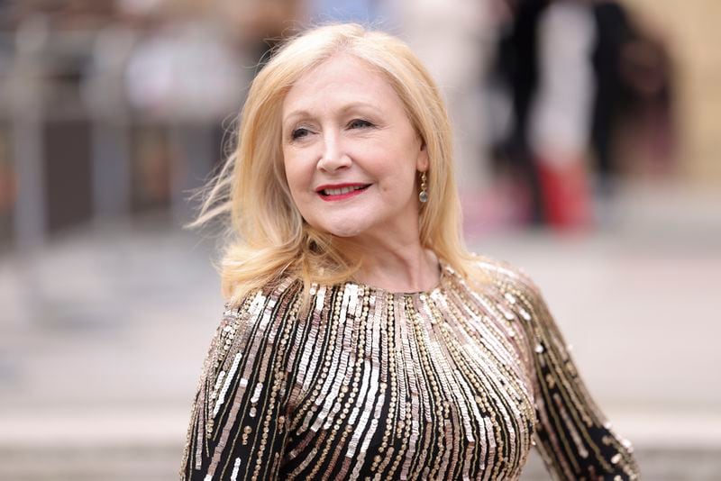 Patricia Clarkson poses for photographers upon arrival at the Olivier Awards on Sunday, April 14, 2024, in London. (Photo by Vianney Le Caer/Invision/AP)