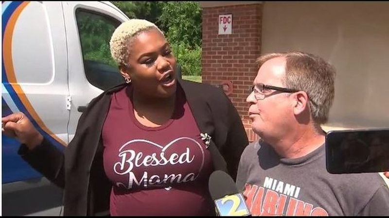 A dispute between state Rep. Erica Thomas and Eric Sparkes at the Mableton Publix has launched many a debate in social media. Opinions haven’t changed much even as more facts about the encounter surface. (Credit: WSB-TV image)