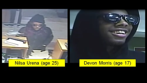 Nilsa Urena, Devon Morris and a 16-year-old have been charged with robbery.