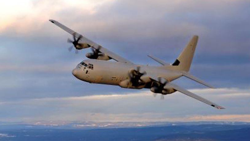 C-130 cargo plane built by Lockheed Martin in Marietta.