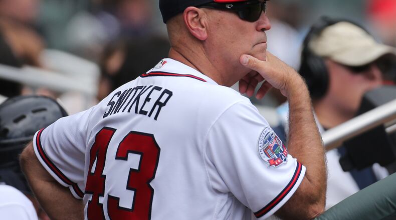 Braves manager Brian Snitker. Curtis Compton/ccompton@ajc.com