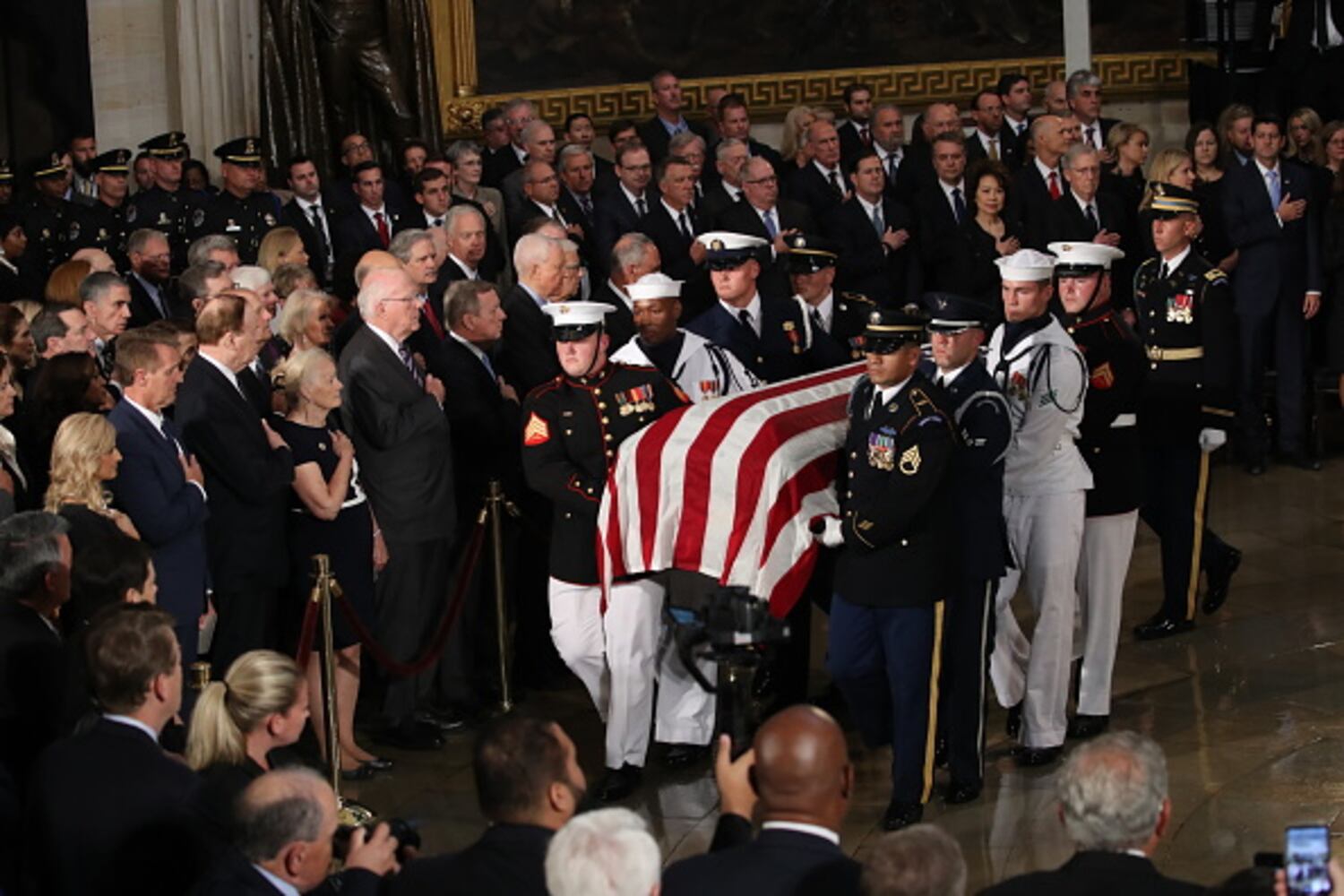 Photos: Sen. John McCain lies in state in U.S. Capitol Rotunda