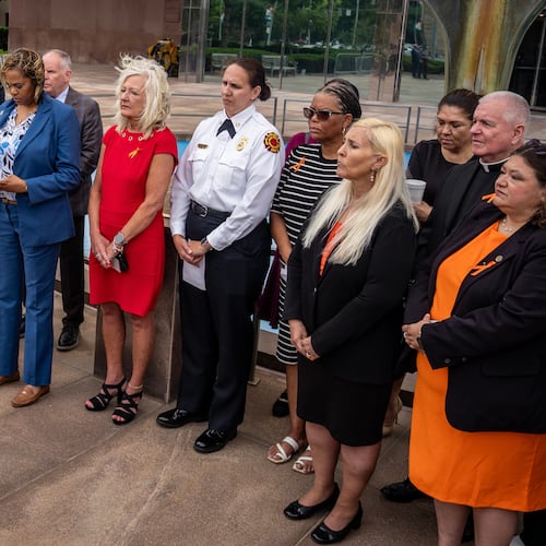 Toledo Police Chief Michael Troendle speaks during a news conference about the shooting at the Old West End Festival Tuesday, June 9, 2026, at One Government Center in Toledo, Ohio. (Jeremy Wadsworth/The Blade via AP)