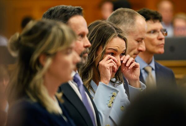 Read weeps as the final verdict of not guilty of second-degree murder is read in Norfolk Superior Court, Wednesday, June 18, 2025, in Dedham, Mass. (Greg Derr/The Patriot Ledger via AP, Pool)