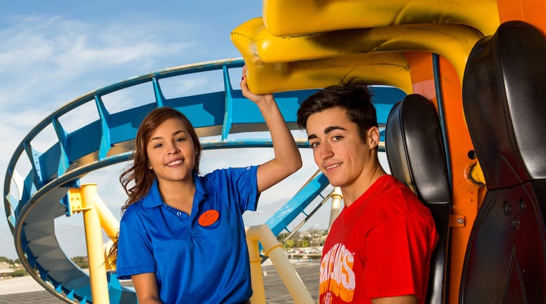 On-location employee marketing photography at Six Flags Fiesta Texas, in San Antonio, TX. Charlotte Photographer - PatrickSchneiderPhoto.com