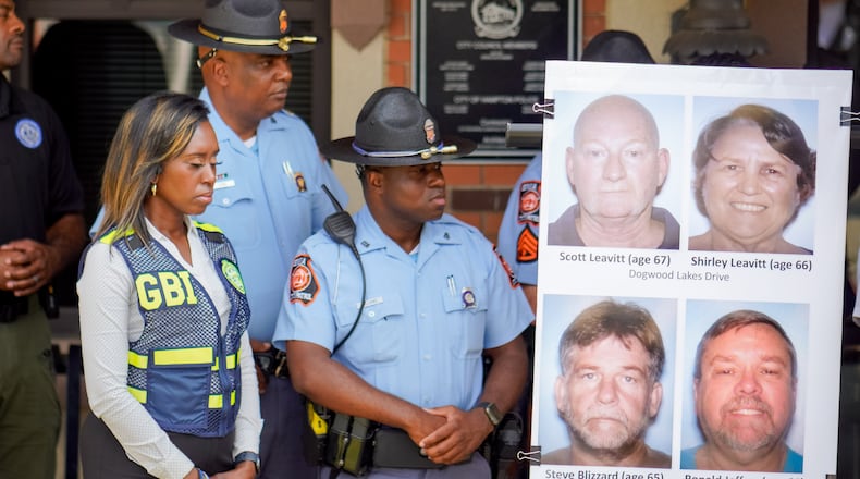 Multiple law enforcement agencies gathered outside the Hampton Police Department on Sunday to give an update on the mass shooting.