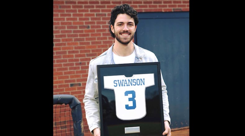 Marietta High School has retired the baseball number of Dansby Swanson, former Blue Devil and Atlanta Braves shortstop.