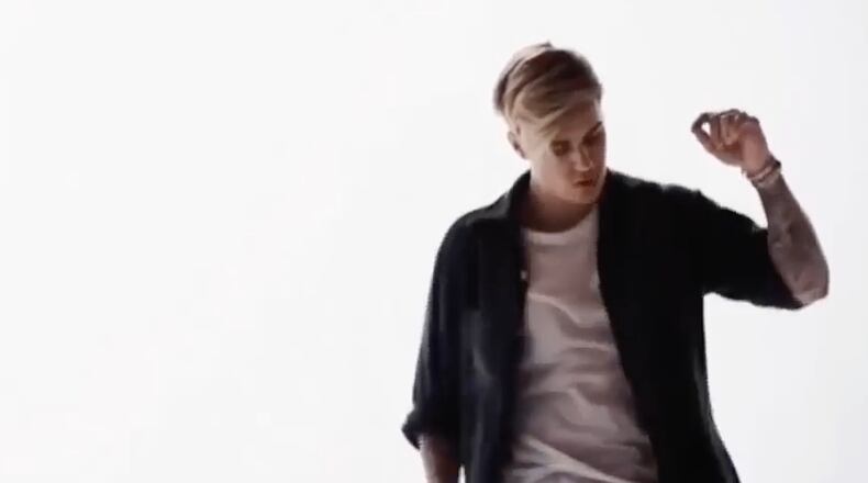 A still from Justin Bieber's remix