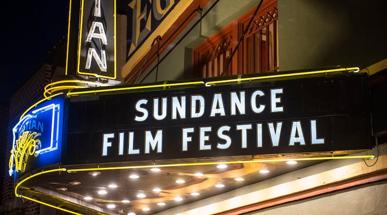 FILE - The marquee of the Egyptian Theatre appears during the Sundance Film Festival, Jan. 28, 2020, in Park City, Utah. The Sundance Film Festival may not always call Park City home. The Sundance Institute has started to explore the possibility of other U.S. locations to host the independent film festival starting in 2027, the organization said Wednesday, April 17, 2024. (Photo by Arthur Mola/Invision/AP, File)
